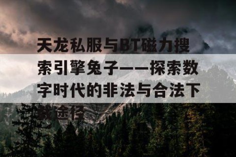 天龙私服与BT磁力搜索引擎兔子——探索数字时代的非法与合法下载途径