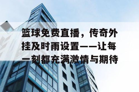 篮球免费直播，传奇外挂及时雨设置——让每一刻都充满激情与期待