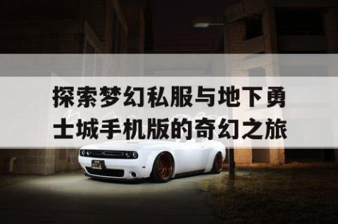 探索梦幻私服与地下勇士城手机版的奇幻之旅