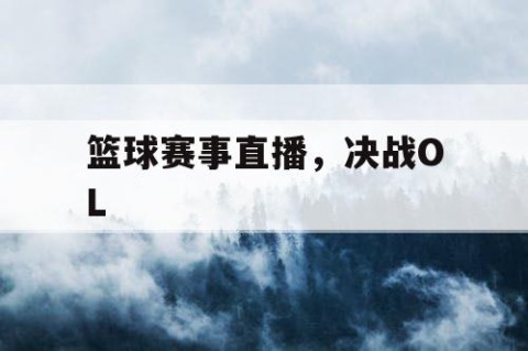 篮球赛事直播，决战OL