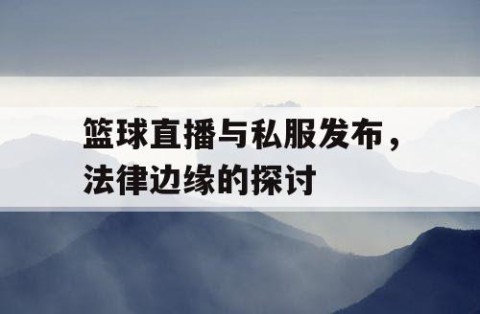 篮球直播与私服发布,法律边缘的探讨