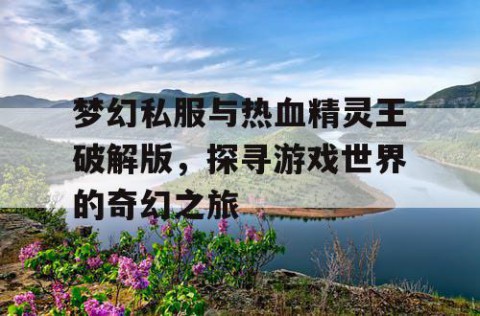 梦幻私服与热血精灵王破解版，探寻游戏世界的奇幻之旅