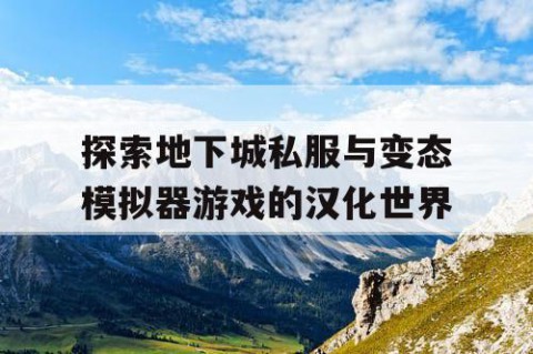 探索地下城私服与变态模拟器游戏的汉化世界