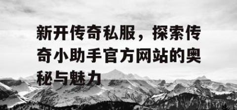新开传奇私服，探索传奇小助手官方网站的奥秘与魅力
