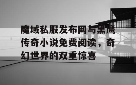 魔域私服发布网与黑鹰传奇小说免费阅读，奇幻世界的双重惊喜