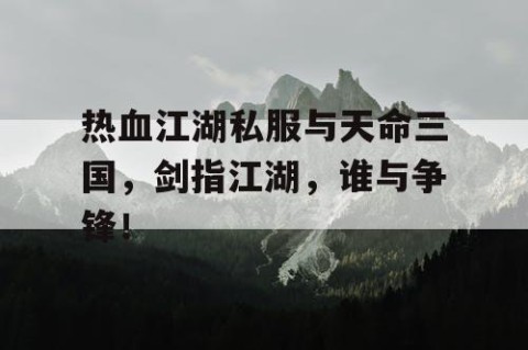 热血江湖私服与天命三国，剑指江湖，谁与争锋！