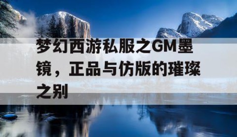 梦幻西游私服之GM墨镜，正品与仿版的璀璨之别