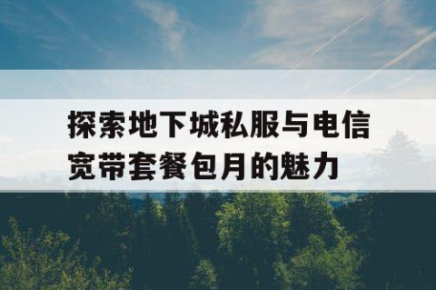 探索地下城私服与电信宽带套餐包月的魅力