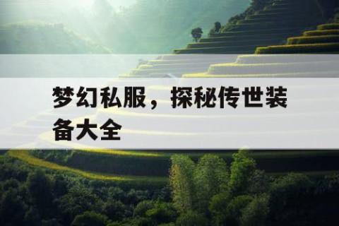 梦幻私服，探秘传世装备大全