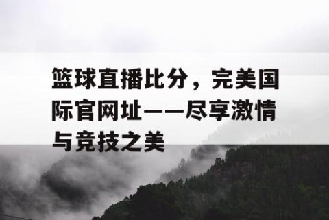 篮球直播比分,完美国际官网址——尽享激情与竞技之美