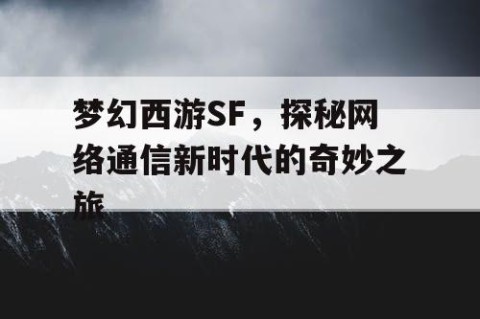 梦幻西游SF，探秘网络通信新时代的奇妙之旅