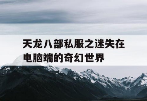 天龙八部私服之迷失在电脑端的奇幻世界