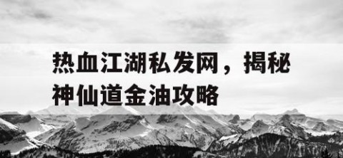 热血江湖私发网，揭秘神仙道金油攻略
