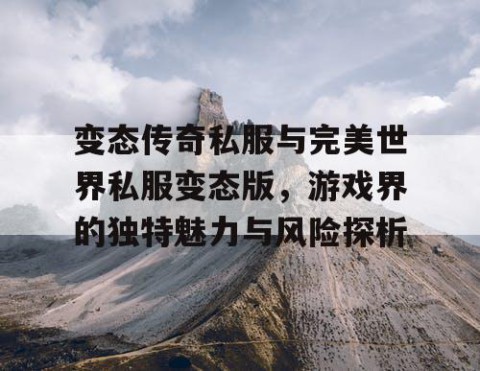 变态传奇私服与完美世界私服变态版，游戏界的独特魅力与风险探析
