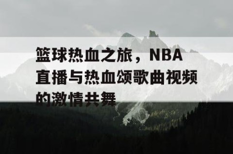 篮球热血之旅，NBA直播与热血颂歌曲视频的激情共舞