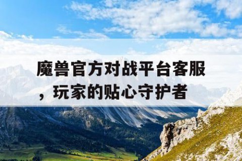 魔兽官方对战平台客服，玩家的贴心守护者