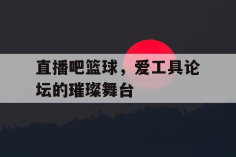 直播吧篮球，爱工具论坛的璀璨舞台