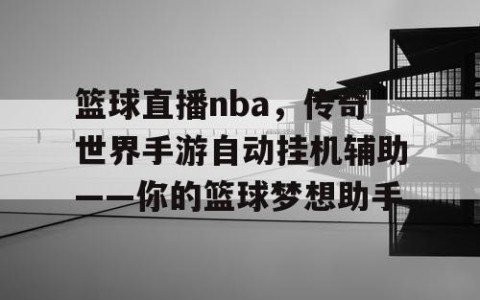 篮球直播nba,传奇世界手游自动挂机辅助——你的篮球梦想助手
