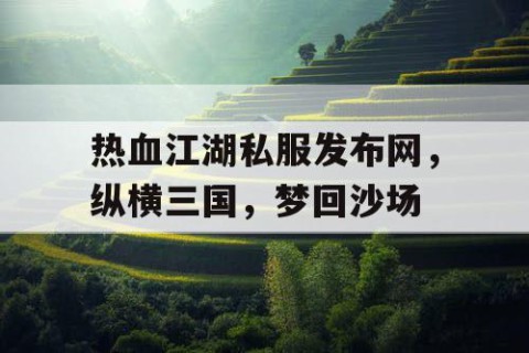 热血江湖私服发布网，纵横三国，梦回沙场