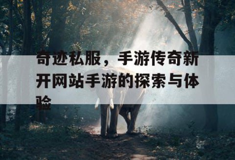 奇迹私服，手游传奇新开网站手游的探索与体验