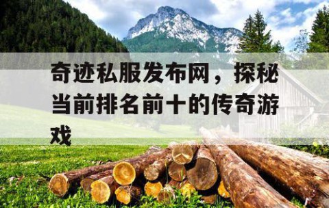 奇迹私服发布网，探秘当前排名前十的传奇游戏