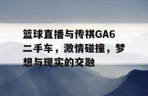 篮球直播与传祺GA6二手车,激情碰撞,梦想与现实的交融