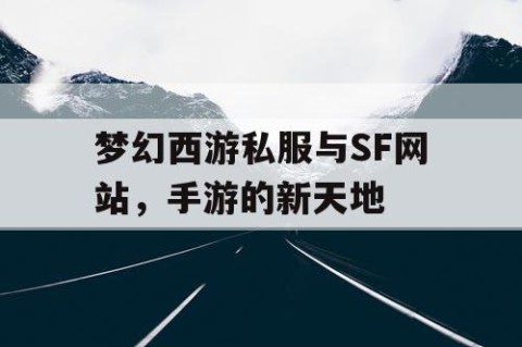 梦幻西游私服与SF网站，手游的新天地