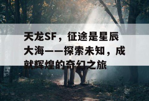 天龙SF，征途是星辰大海——探索未知，成就辉煌的奇幻之旅