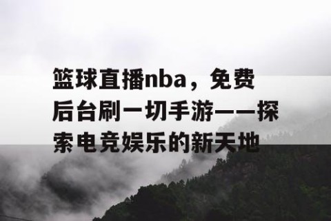 篮球直播nba，免费后台刷一切手游——探索电竞娱乐的新天地