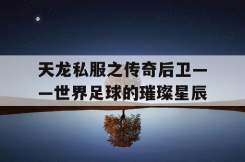 天龙私服之传奇后卫——世界足球的璀璨星辰