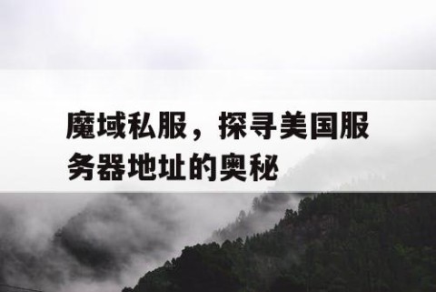 魔域私服，探寻美国服务器地址的奥秘