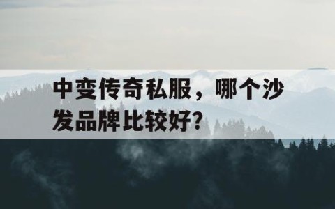 中变传奇私服，哪个沙发品牌比较好？