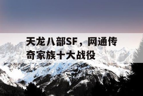天龙八部SF，网通传奇家族十大战役