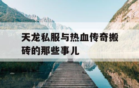 天龙私服与热血传奇搬砖的那些事儿