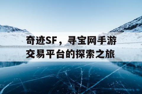 奇迹SF，寻宝网手游交易平台的探索之旅