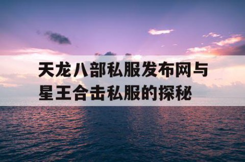 天龙八部私服发布网与星王合击私服的探秘