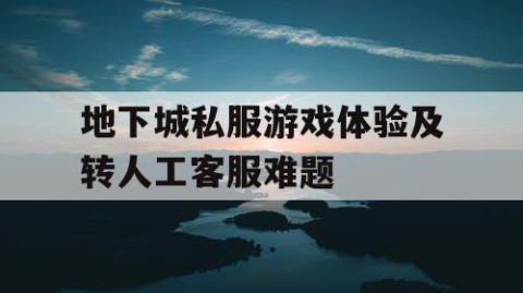 地下城私服游戏体验及转人工客服难题