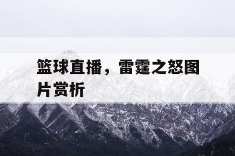 篮球直播,雷霆之怒图片赏析
