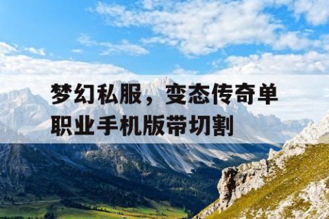 梦幻私服，变态传奇单职业手机版带切割