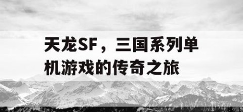 天龙SF，三国系列单机游戏的传奇之旅