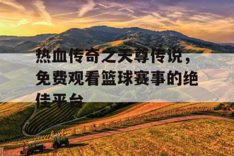热血传奇之天尊传说，免费观看篮球赛事的绝佳平台