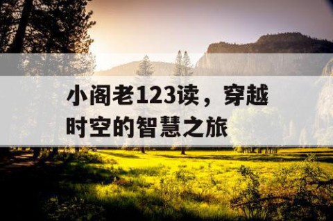 小阁老123读，穿越时空的智慧之旅