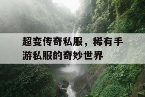 超变传奇私服，稀有手游私服的奇妙世界