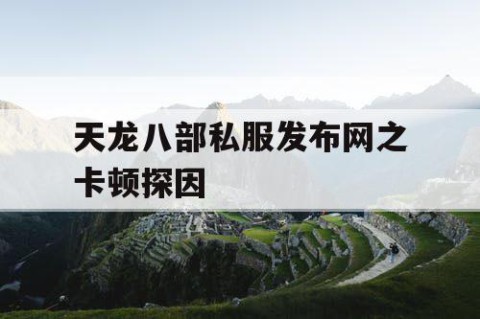 天龙八部私服发布网之卡顿探因