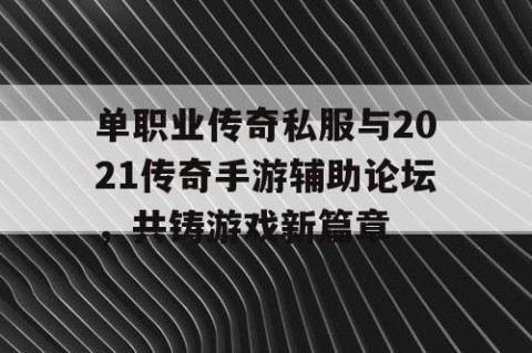 单职业传奇私服与2021传奇手游辅助论坛，共铸游戏新篇章