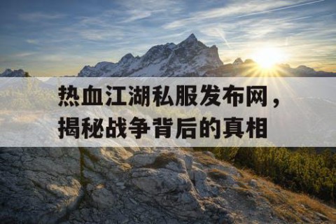 热血江湖私服发布网，揭秘战争背后的真相