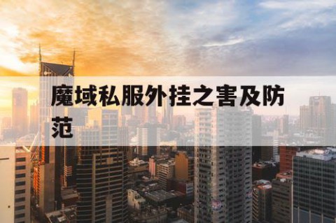魔域私服外挂之害及防范