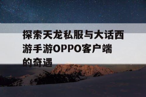 探索天龙私服与大话西游手游OPPO客户端的奇遇