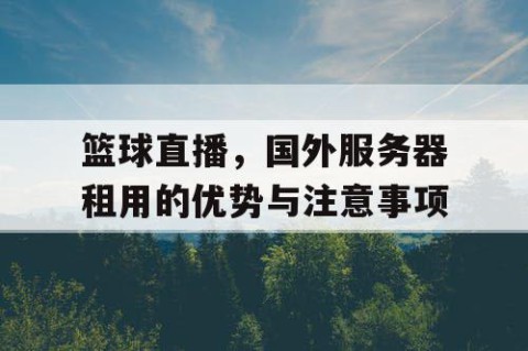 篮球直播,国外服务器租用的优势与注意事项