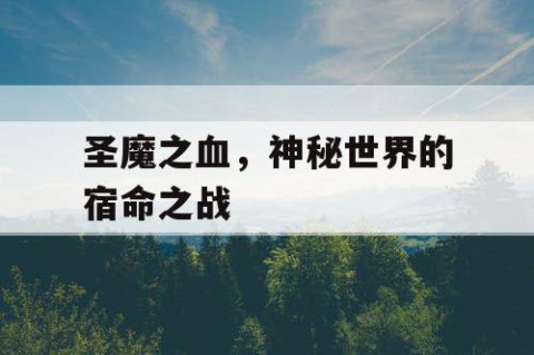 圣魔之血，神秘世界的宿命之战
